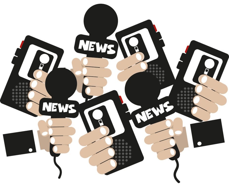 Journalism students in media lab